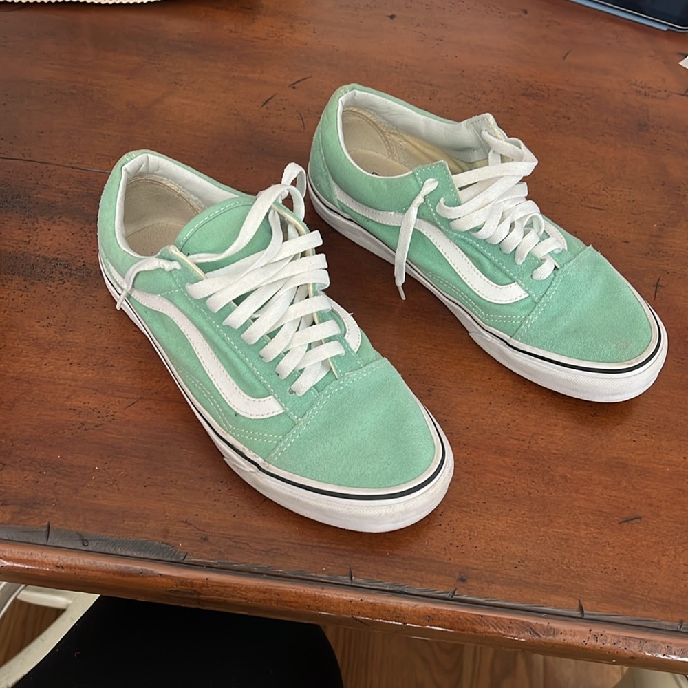 Mint Green Size 8.5 Women’s Vans - Picture 2 of 7